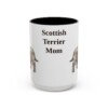 15oz Scottish Terrier Dog Mom Mug, Vintage Sketch Coffee Mug, Dog Mom Gift