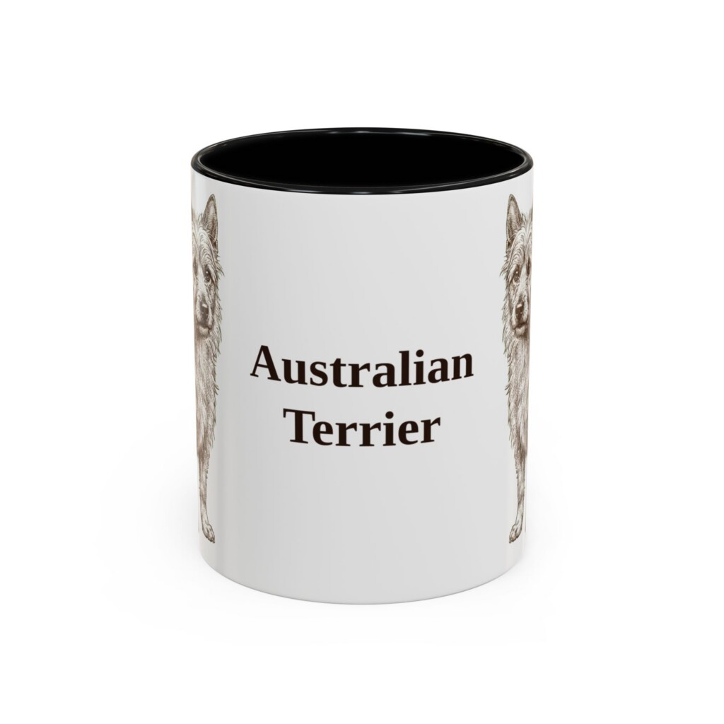 11oz Australian Terrier Mug, Vintage Dog Portrait Coffee Mug, Dog Lover Gift
