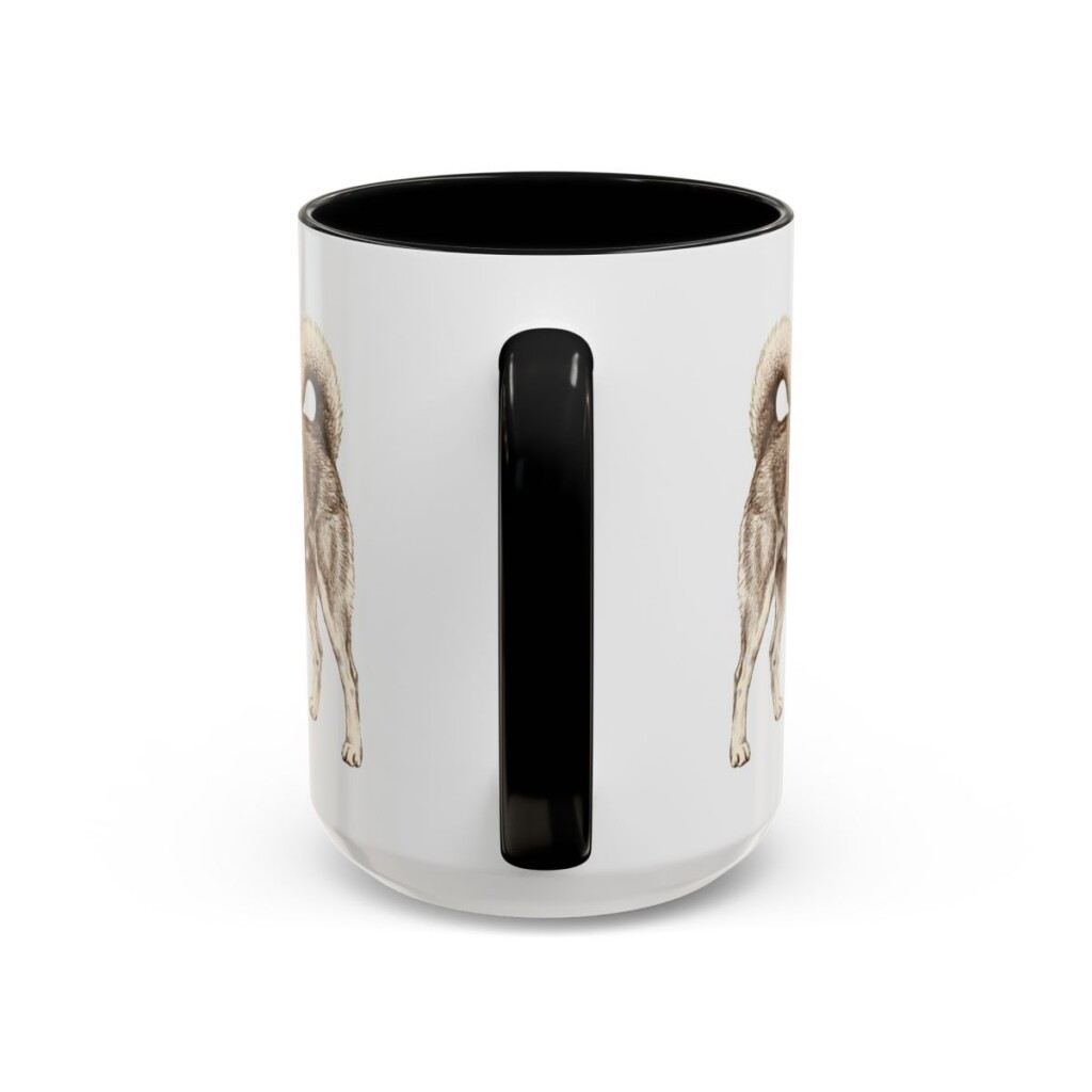 15oz Alaskan Klee Kai Mug, Black, back view
