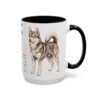 15oz Alaskan Klee Kai Mug, Black, right side view