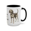 15oz American English Coonhound Mug, Black, right side view