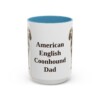 15oz-american-english-coonhound-mug-dad-light-blue 15oz American English Coonhound Dog Dad Mug, Light Blue, front view