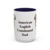 15oz-american-english-coonhound-mug-dad-navy 15oz American English Coonhound Dog Dad Mug, Navy, front view