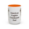 15oz-american-english-coonhound-mug-dad-orange 15oz American English Coonhound Dog Dad Mug, Orange, front view