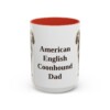 15oz-american-english-coonhound-mug-dad-red 15oz American English Coonhound Dog Dad Mug, Red, front view