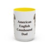 15oz-american-english-coonhound-mug-dad-yellow 15oz American English Coonhound Dog Dad Mug, Yellow, front view