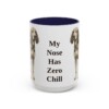 15oz Funny American English Coonhound Mug, Navy, front view