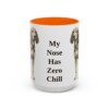 15oz Funny American English Coonhound Mug, Orange, front view