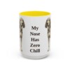 15oz Funny American English Coonhound Mug, Yellow, front view
