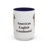 15oz American English Coonhound Mug, Navy, front view