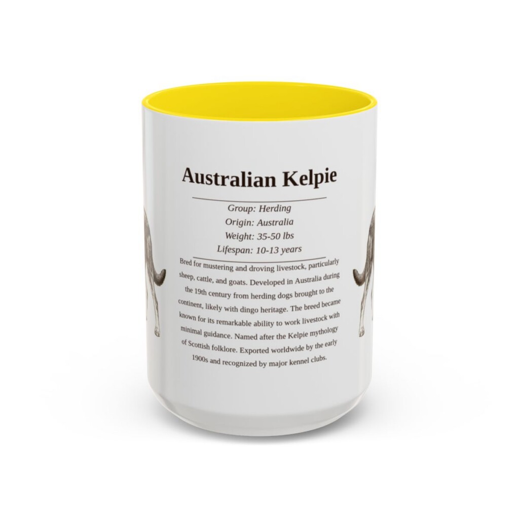 15oz-australian-kelpie-mug-writeup-yellow 15oz Australian Kelpie Mug, yellow handle