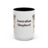 15oz Australian Shepherd Mug, Black, front view