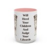 15oz Funny Australian Shepherd Mug, Pink, front view