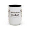 15oz-australian-shepherd-mug-latin-black-front 15oz Australian Shepherd Latin Mug, Black, front view