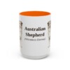 15oz-australian-shepherd-mug-latin-orange 15oz Australian Shepherd Latin Mug, Orange, front view