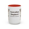 15oz-australian-shepherd-mug-latin-red 15oz Australian Shepherd Latin Mug, Red, front view