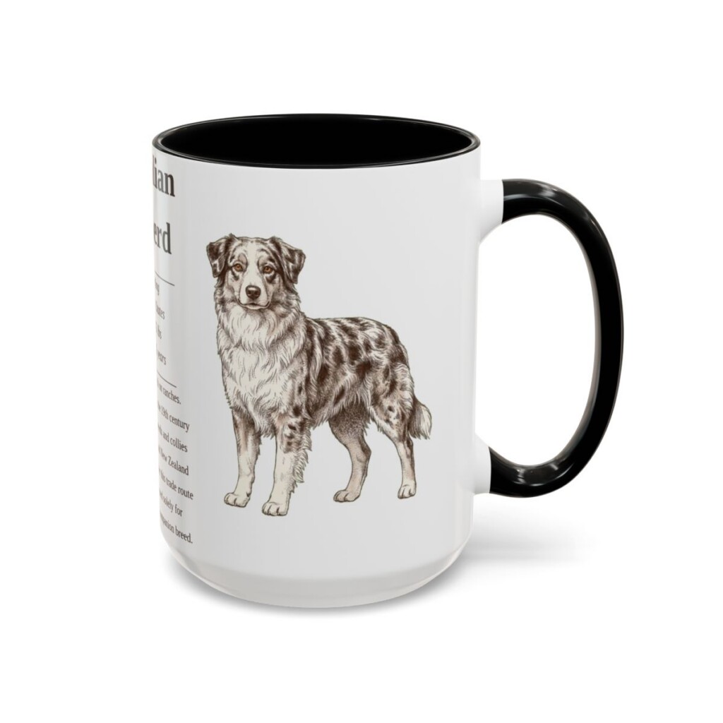 15oz-australian-shepherd-mug-writeup-black-right 15oz Australian Shepherd Mug, Black, right side view