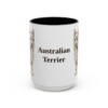 15oz Australian Terrier Mug, Black, front view