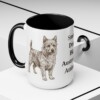 15oz Funny Australian Terrier Mug, Black, lifestyle photo