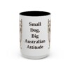 15oz Funny Australian Terrier Mug, Black, front view