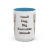 15oz Funny Australian Terrier Mug, Light Blue, front view