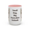 15oz Funny Australian Terrier Mug, Pink, front view