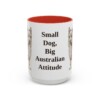 15oz Funny Australian Terrier Mug, Red, front view