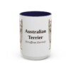 15oz-australian-terrier-mug-latin-navy 15oz Australian Terrier Latin Mug, Navy, front view