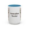 15oz Australian Terrier Mug, Light Blue, front view