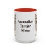 15oz-australian-terrier-mug-mom-red 15oz Australian Terrier Dog Mom Mug, Red, front view