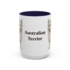 15oz Australian Terrier Mug, Navy, front view