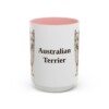 15oz Australian Terrier Mug, Pink, front view