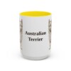 15oz Australian Terrier Mug, Yellow, front view