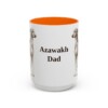 15oz Azawakh Dog Dad Mug, Orange, front view