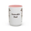 15oz Azawakh Dog Dad Mug, Pink, front view