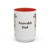15oz Azawakh Dog Dad Mug, Red, front view