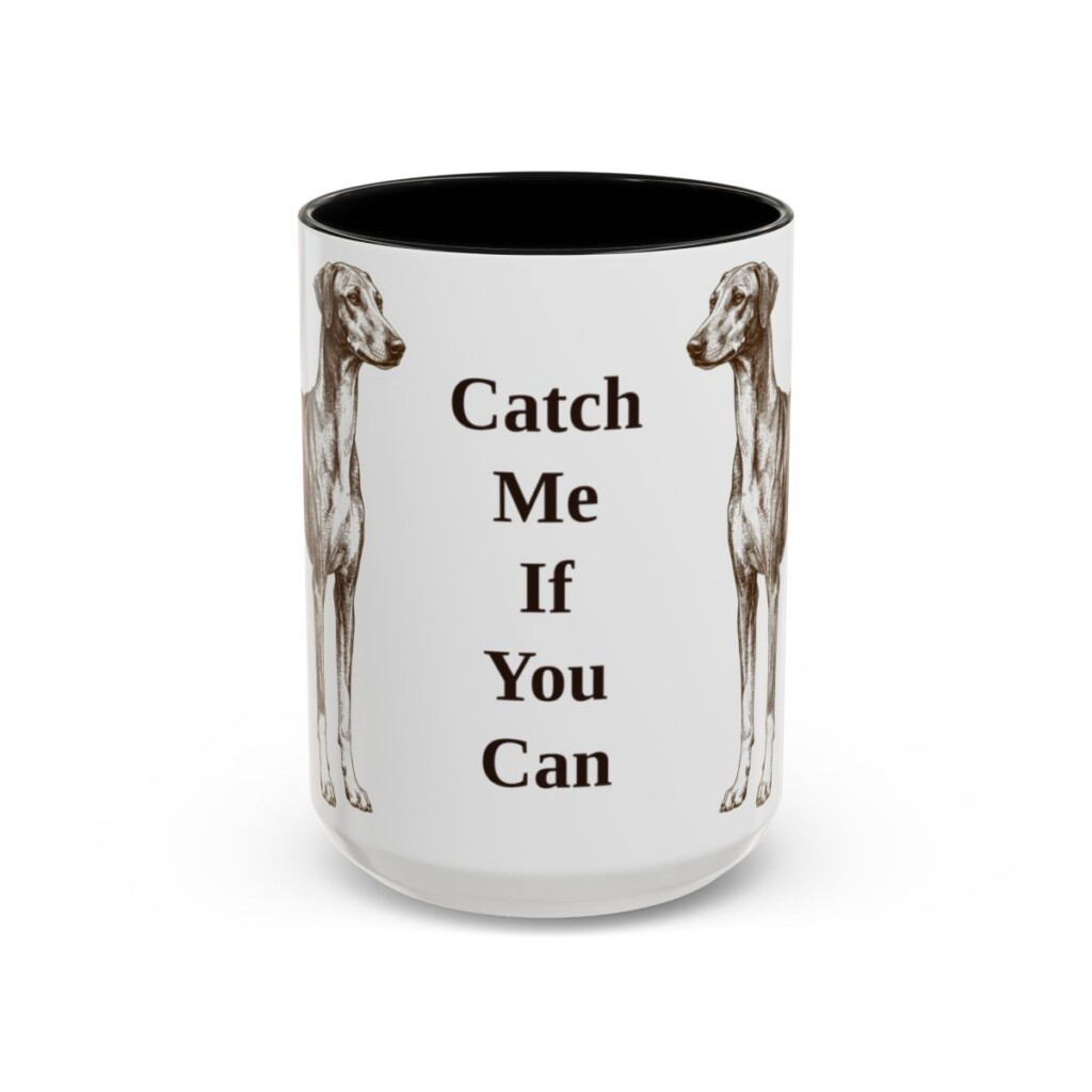 15oz Funny Azawakh Mug, Black, front view
