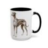 15oz Funny Azawakh Mug, Black, right side view