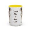 15oz Funny Azawakh Mug, Yellow, front view