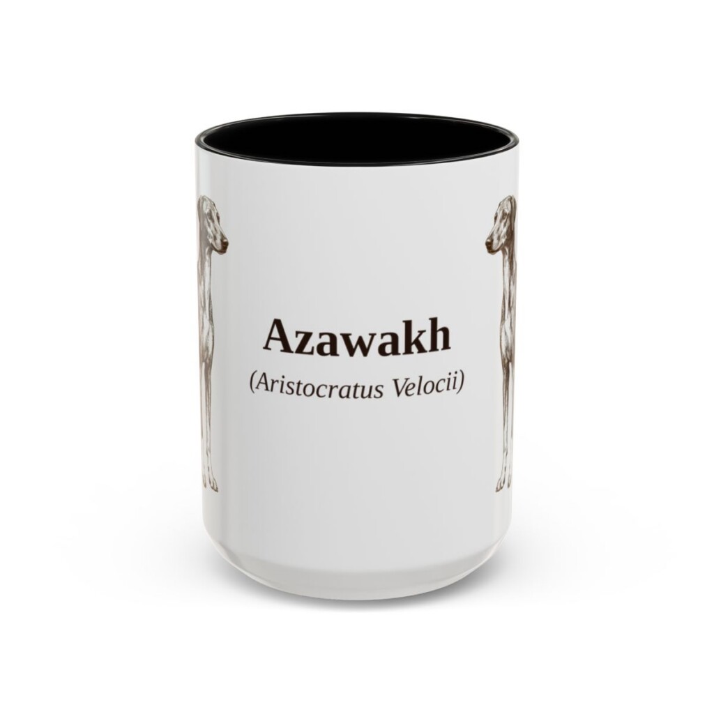 15oz-azawakh-mug-latin-black-front 15oz Azawakh Latin Mug, Black, front view