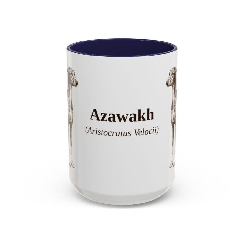 15oz-azawakh-mug-latin-navy 15oz Azawakh Latin Mug, Navy, front view