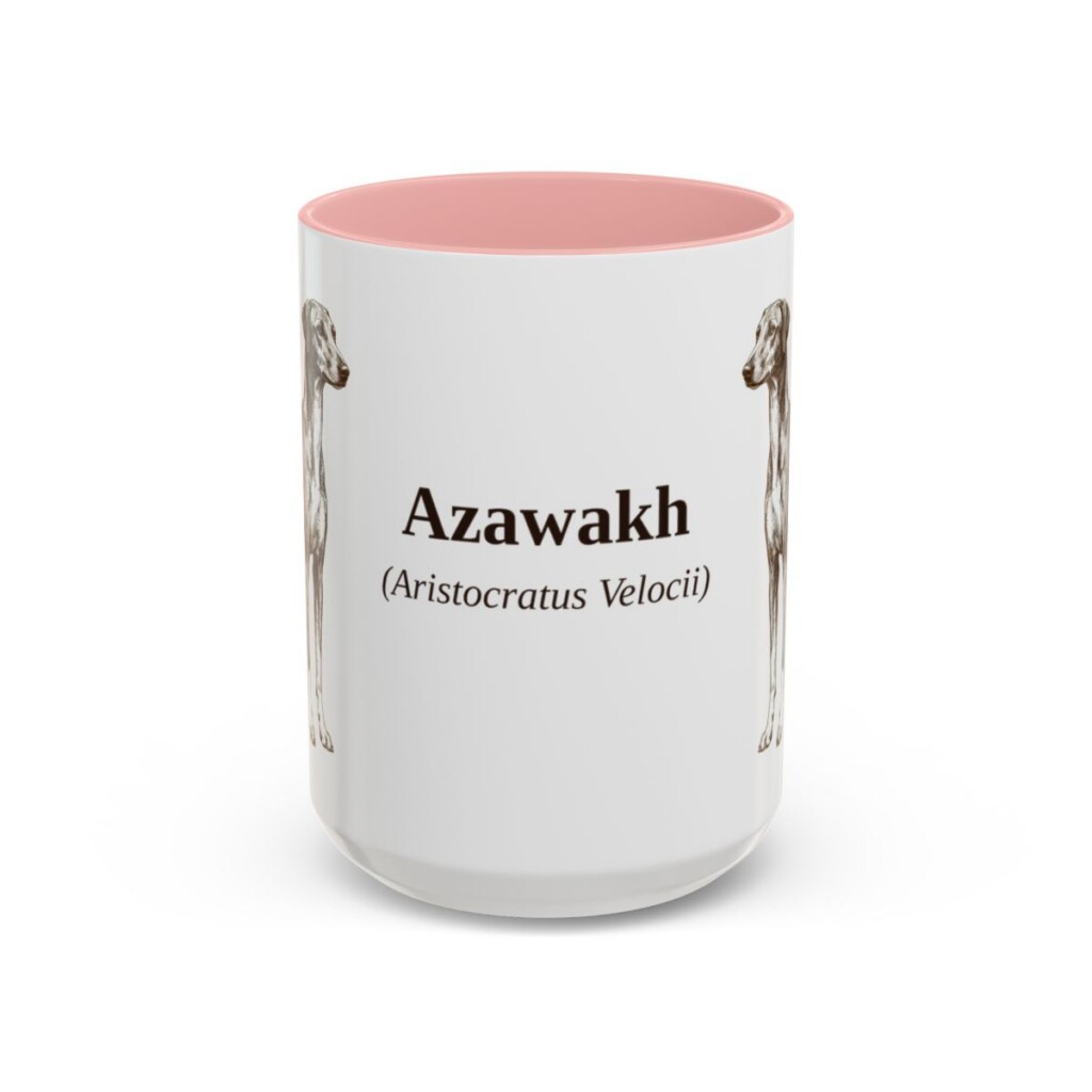 15oz-azawakh-mug-latin-pink 15oz Azawakh Latin Mug, Pink, front view