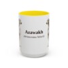 15oz-azawakh-mug-latin-yellow 15oz Azawakh Latin Mug, Yellow, front view