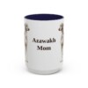 15oz-azawakh-mug-mom-navy 15oz Azawakh Dog Mom Mug, Navy, front view