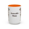 15oz-azawakh-mug-mom-orange 15oz Azawakh Dog Mom Mug, Orange, front view