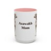 15oz-azawakh-mug-mom-pink 15oz Azawakh Dog Mom Mug, Pink, front view