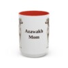 15oz-azawakh-mug-mom-red 15oz Azawakh Dog Mom Mug, Red, front view