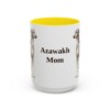 15oz-azawakh-mug-mom-yellow 15oz Azawakh Dog Mom Mug, Yellow, front view