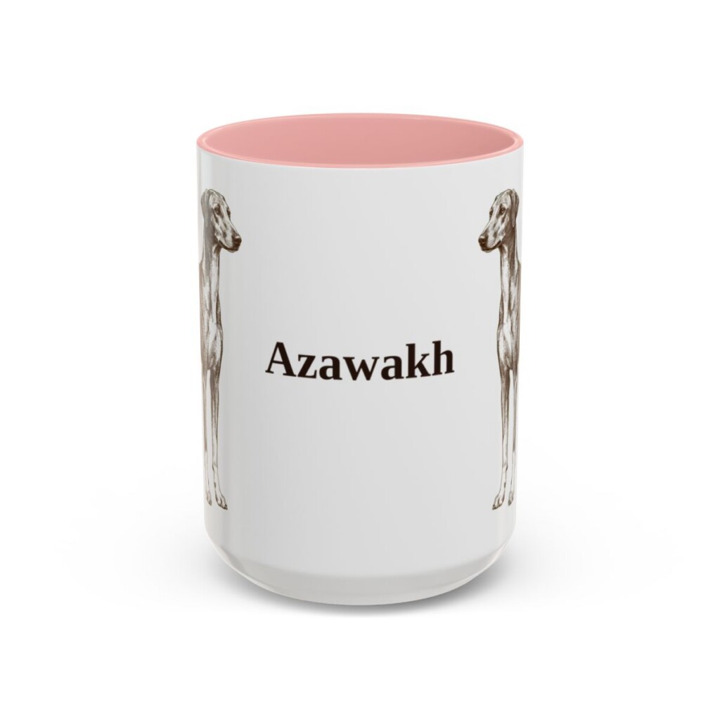 15oz-azawakh-mug-pink 15oz Azawakh Mug, Pink, front view
