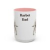 15oz Barbet Dog Dad Mug, Pink, front view